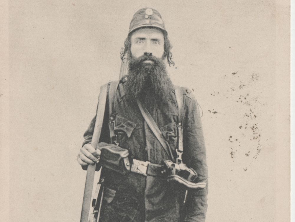 Postcard "Herr Silbergulden as a replacement reservist," 1909